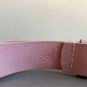Guess Y2K Pink Leather Belt Guess | Accessories | Y2k Guess White Leather Belt With Pink  main image 3